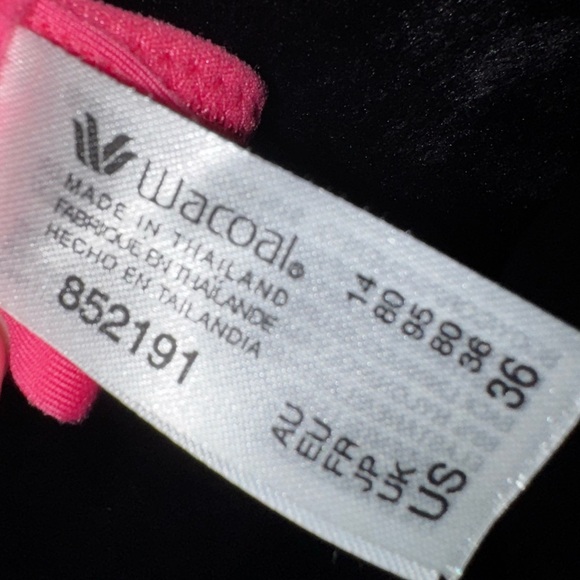 Wacoal Size 36 Floral Lace Pink Embroidered Bralette - Picture 6 of 8